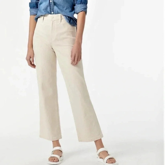 NWT J.Crew Slim Wide Leg Khaki Striped Sean’s - Picture 1 of 7